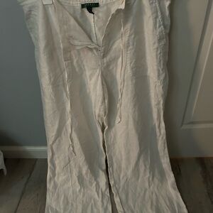 Ralph Lauren Cream Linen Trousers